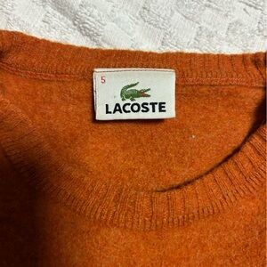 Lacoste Women's Vibrant Orange Crew Neck Sweater